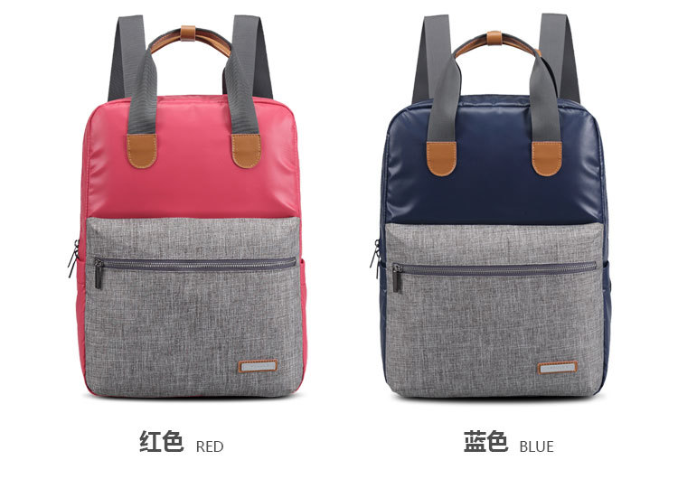 韓版防潑水學(xué)院風(fēng)休閑雙肩背包定制